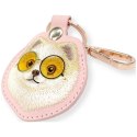 Etui na lokalizator / brelok Nimmy Glasses Cool and Cute Dog różowy