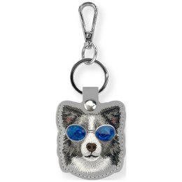 Etui na lokalizator / brelok Nimmy Glasses Cool and Cute Dog szary