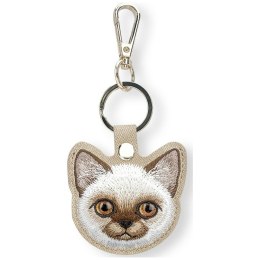 Etui na lokalizator / brelok Nimmy New Big Eyed Pet 2.0 Cat brązowy