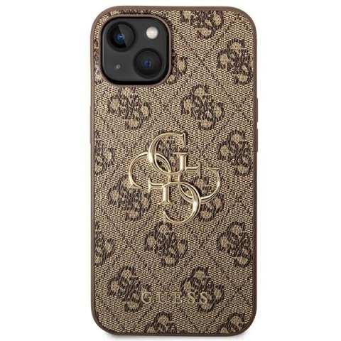 Guess GUHCP14S4GMGBR iPhone 14 / 15 / 136.1" brązowy/brown hardcase 4G Big Metal Logo