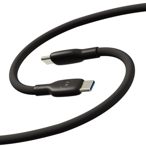 Kabel Motorola Silicone USB-C do USB-C 2m 100W 5A czarny