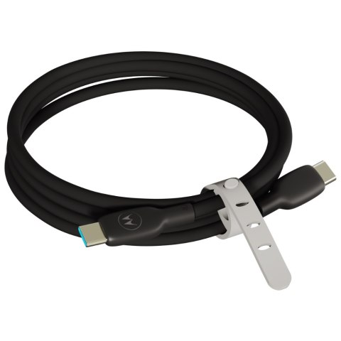 Kabel Motorola Silicone USB-C do USB-C 2m 100W 5A czarny