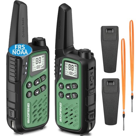 Krótkofalówka Baofeng BF-T25E zielona, 2 sztuki
