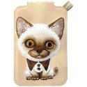 Magnetyczny portfel stojak na telefon Nimmy New Big-Eye Cute Pets 2.0 Cat brązowy