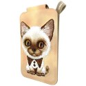 Magnetyczny portfel stojak na telefon Nimmy New Big-Eye Cute Pets 2.0 Cat brązowy