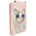 Magnetyczny portfel stojak na telefon Nimmy New Big-Eye Cute Pets 2.0 Cat różowy