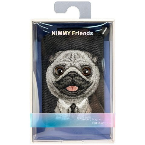 Magnetyczny portfel stojak na telefon Nimmy New Big-Eye Cute Pets 2.0 Dog czarny