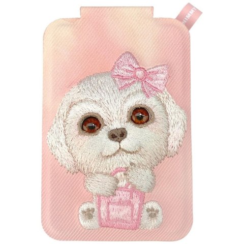 Magnetyczny portfel stojak na telefon Nimmy New Big-Eye Cute Pets 2.0 Dog różowy