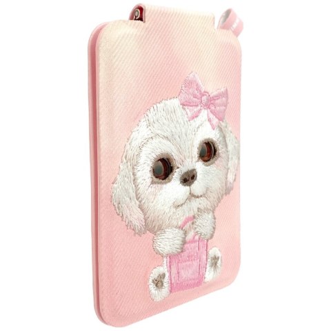 Magnetyczny portfel stojak na telefon Nimmy New Big-Eye Cute Pets 2.0 Dog różowy