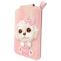 Magnetyczny portfel stojak na telefon Nimmy New Big-Eye Cute Pets 2.0 Dog różowy