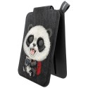 Magnetyczny portfel stojak na telefon Nimmy New Big-Eye Cute Pets 2.0 Panda czarny