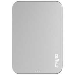Mini Powerbank Cellline MagSafe 5000mAh Qi2 15W CL-MBP-02 szary /titanium Magnetic wireless mini powerbank