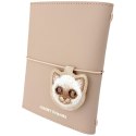 Zestaw 2w1 notatnik Nimmy New Big-Eye Cute Pets 2.0 + długopis Cat brązowy