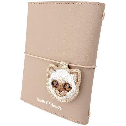 Zestaw 2w1 notatnik Nimmy New Big-Eye Cute Pets 2.0 + długopis Cat brązowy