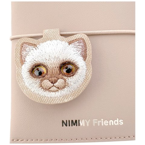 Zestaw 2w1 notatnik Nimmy New Big-Eye Cute Pets 2.0 + długopis Cat brązowy