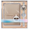Zestaw 2w1 notatnik Nimmy New Big-Eye Cute Pets 2.0 + długopis Cat brązowy