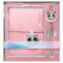 Zestaw 2w1 notatnik Nimmy New Big-Eye Cute Pets 2.0 + długopis Cat różowy