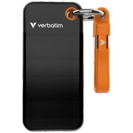 Dysk Zewnętrzny Verbatim Pocket SSD 128GB USB-C 3.2 gen.2 czarno-pomarańczowy 32435