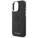 Etui Karl Lagerfeld Embossed Ring Initials MagSafe do Samsung Galaxy S26 czarny
