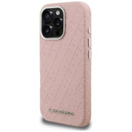 Etui Karl Lagerfeld FW Stamped Karl MagSafe do iPhone 16 Pro różowy