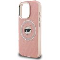Etui Karl Lagerfeld IML Choupette Head Logo MagSafe do iPhone 16 Pro różowy