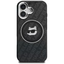 Etui Karl Lagerfeld IML Choupette Head Logo MagSafe do iPhone 16 czarny