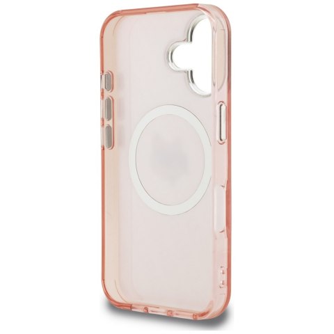 Etui Karl Lagerfeld IML Choupette Head Logo MagSafe do iPhone 16 różowy