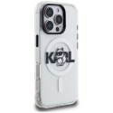 Etui Karl Lagerfeld IML Choupette Sketch Logo MagSafe do iPhone 16 Pro przezroczysty