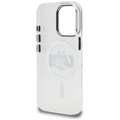 Etui Karl Lagerfeld IML Choupette Sketch Logo MagSafe do iPhone 16 Pro przezroczysty