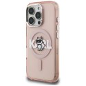 Etui Karl Lagerfeld IML Choupette Sketch Logo MagSafe do iPhone 16 Pro różowy