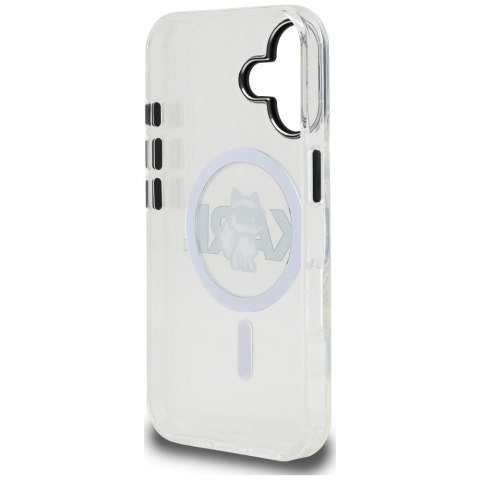 Etui Karl Lagerfeld IML Choupette Sketch Logo MagSafe do iPhone 16 przezroczysty
