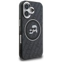 Etui Karl Lagerfeld IML Glitter Karl & Choupette Heads Logo MagSafe do iPhone 16 czarny