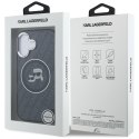Etui Karl Lagerfeld IML Glitter Karl & Choupette Heads Logo MagSafe do iPhone 16 czarny