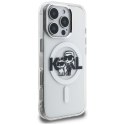 Etui Karl Lagerfeld IML Glitter Karl & Choupette Sketch Logo MagSafe do iPhone 16 Pro Max prezroczysty