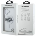 Etui Karl Lagerfeld IML Glitter Karl & Choupette Sketch Logo MagSafe do iPhone 16 prezroczysty
