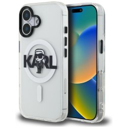 Etui Karl Lagerfeld IML Karl Sketch Logo MagSafe do iPhone 16 przezroczysty