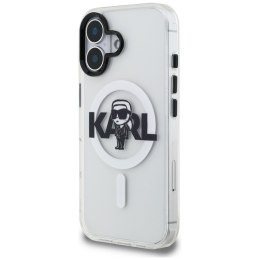 Etui Karl Lagerfeld IML Karl Sketch Logo MagSafe do iPhone 16 przezroczysty
