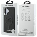 Etui Karl Lagerfeld Initial & Metal Logo MagSafe do iPhone 16 czarny