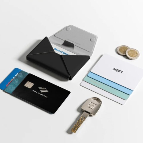 Magnetyczny portfel statyw Moft Agile Travel MagSafe czarny