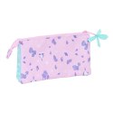 Piórnik Potrójny Frozen Cool days Fiolet Błękitne niebo 22 x 12 x 3 cm