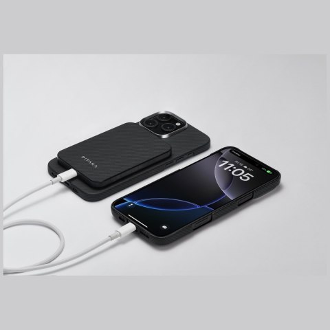 Powerbank PITAKA Aramid Fiber 5000mAh Qi2 MagSafe czarno-szary
