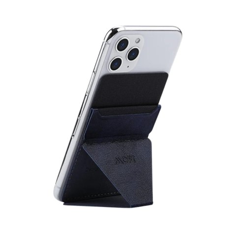 Samoprzylepny portfel i stojak na telefon Moft X Mini niebieski