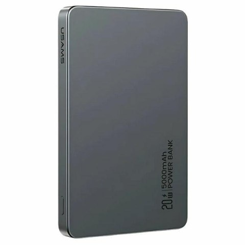 USAMS Powerbank indukcyjny 5000mAh 20W PD Fast Charge szary/tarnish CY Series 5KCD23101 (US-CD231)