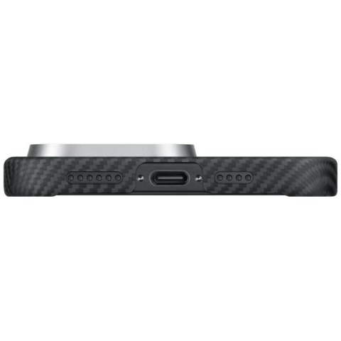 Etui PITAKA Ultra-Slim PitaTap MagSafe do iPhone 16 Pro Max czarno szary