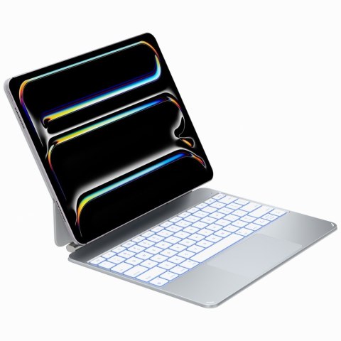 Etui Typecase Edge Pro z klawiaturą do iPad Air 13" M2 2024 / M3 2025 / M4 2026 srebrny