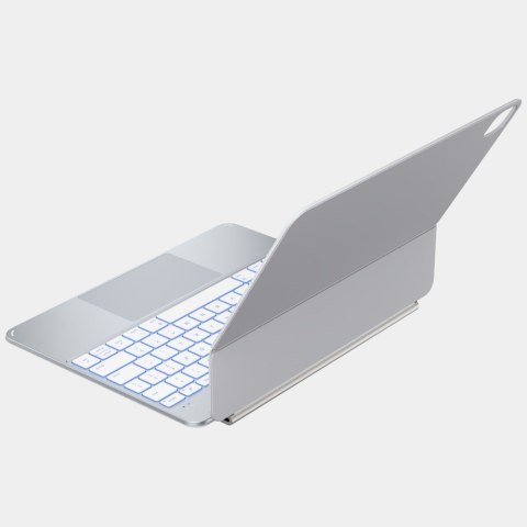 Etui Typecase Edge Pro z klawiaturą do iPad Air 13" M2 2024 / M3 2025 / M4 2026 srebrny