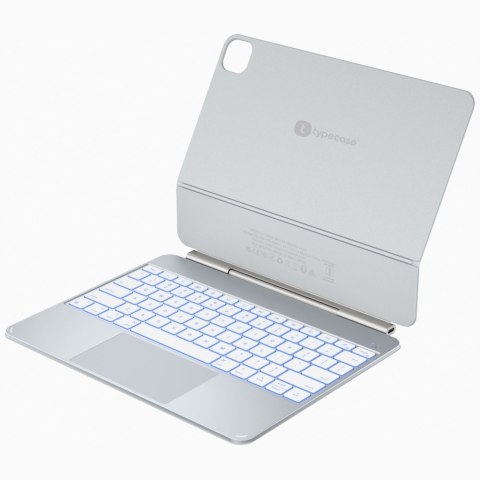 Etui Typecase Edge Pro z klawiaturą do iPad Air 13" M2 2024 / M3 2025 / M4 2026 srebrny