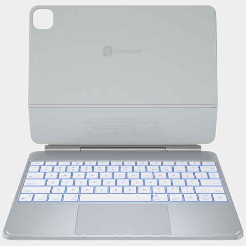 Etui Typecase Edge Pro z klawiaturą do iPad Air 13" M2 2024 / M3 2025 / M4 2026 srebrny