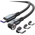 Kabel USB-C 4smarts 540° Magnetyczny Cable Set GravityCord 240W 1.8m czarny