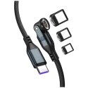 Kabel USB-C 4smarts 540° Magnetyczny Cable Set GravityCord 240W 1.8m czarny